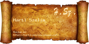Hartl Szelim névjegykártya